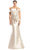 Alexander by Daymor 1783S23 - Draped Side Sash Formal Dress Evening Dresses 00 / Champagne