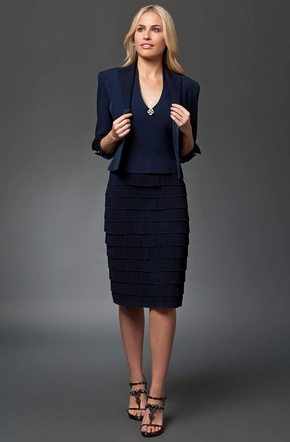 Tiered skirt shop suit