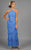 Alexander by Daymor - 703451 Tiered Halter Chiffon Dress CCSALE 14 / Azure