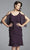 Alexander By Daymor - Scoop Neck Petal Cold Shoulder Dress 381 - 1 pc Aubergine In Size 10 Available CCSALE 10 / Aubergine