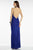 Alyce Paris 35793 Plunging Illusion Halter Strap Lace Gown CCSALE 00 / Cobalt