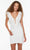 Alyce Paris 4427 - Feathered Trim Cocktail Dress Special Occasion Dress 000 / Diamond White