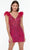 Alyce Paris 4501 - Plunging V-Neck Sequin Cocktail Dress Special Occasion Dress 000 / Raspberry