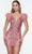 Alyce Paris 4501 - Plunging V-Neck Sequin Cocktail Dress Special Occasion Dress