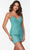 Alyce Paris 4502 - Embellished V-Neck Cocktail Dress Special Occasion Dress 000 / Pool