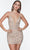 Alyce Paris 4504 - Sleeveless V-Neck Cocktail Dress Special Occasion Dress 000 / Latte