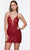 Alyce Paris 4513 - Plunging Glitter Cocktail Dress Homecoming Dresses