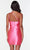 Alyce Paris 4520 - Asymmetric Satin Fitted Cocktail Dress In Pink