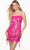 Alyce Paris 4548 - Sleeveless Beaded Straps Cocktail Dress Special Occasion Dress 000 / Fuchsia