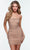 Alyce Paris 4570 - Beaded Sheath Cocktail Dress Special Occasion Dress 000 / Tan