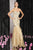 Alyce Paris 5611 Strapless Ruffle Accented Trumpet Gown in Champagne CCSALE 6 / Champagne