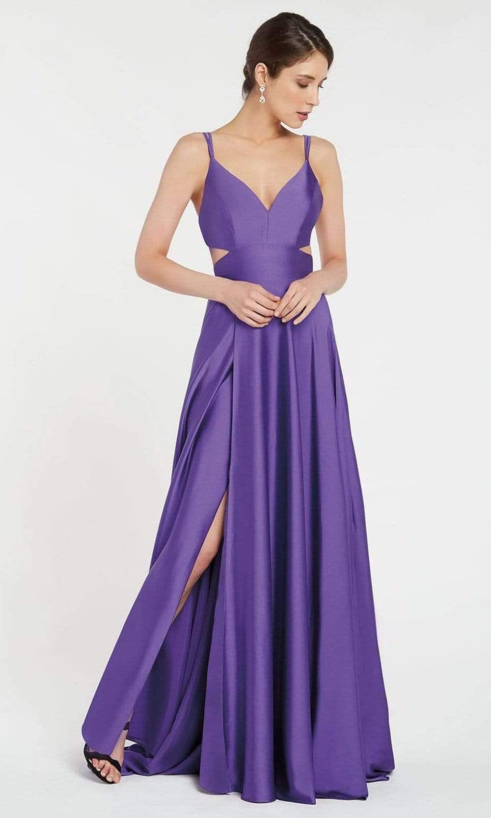 Alyce Paris - 60453 Sleeveless V-Neck Satin Modest Prom A-Line Gown ...