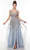 Alyce Paris - 61070 Sheer Embellished A-Line Gown Special Occasion Dress 000 / Sky Blue