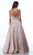 Alyce Paris - 61080 Floral V-Neck Mikado Ballgown Formal Gowns