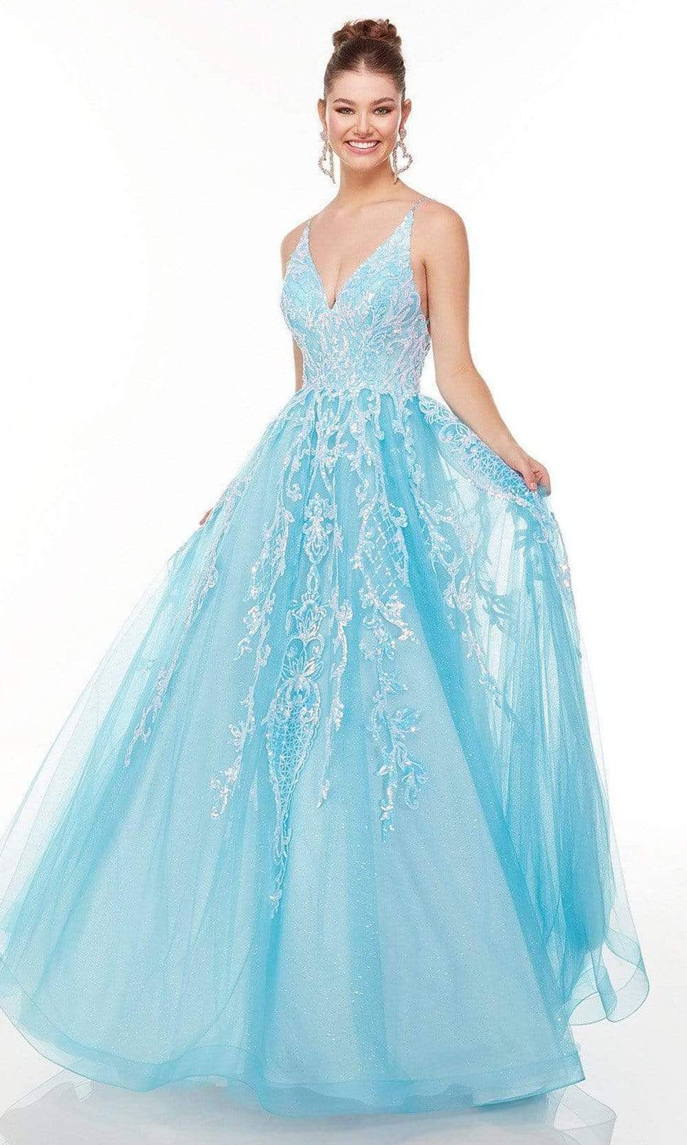 Alyce Paris - 61101 V-Neck Embellished Tulle Ballgown – Couture Candy