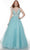 Alyce Paris 61105 - Sleeveless Floral Applique Long Gown Special Occasion Dress 000 / Pool