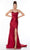 Alyce Paris - 61167 Cowl Neck Satin Long Gown Prom Dresses 000 / Wine