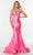 Alyce Paris - 61168 Knot Style Metallic Evening Gown Prom Dresses 000 / Shocking Pink