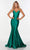 Alyce Paris - 61174 Satin V Neck Trumpet Gown Prom Dresses 000 / Pine