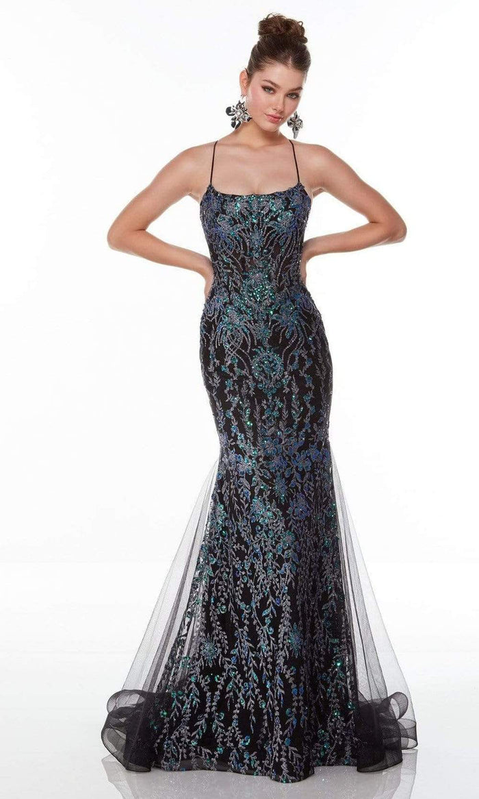 Alyce Paris - 61200 Embellished Trumpet Ensemble Prom Dresses 000 / Chameleon