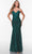 Alyce Paris 61283 - V-Necked Shimmering Prom Dress Special Occasion Dress 000 / Pine