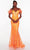 Alyce Paris 61331 - Plunging Sweetheart Sequin Prom Gown Special Occasion Dress 000 / Bright Orange