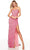 Alyce Paris 61335 - Fringed Slit Strapless Prom Gown Special Occasion Dress 000 / Bubblegum