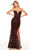 Alyce Paris 61344 - Corset Bodice Strapless Prom Gown Evening Dresses 000 / Wine-Gold