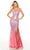 Alyce Paris 61353 - Plunging Sequin Evening Dress Evening Dresses 000 / Neon Pink