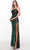 Alyce Paris 61365 - Sequin Embellished Sleeveless Prom Dress Special Occasion Dress 000 / Black-Emerald