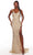 Alyce Paris 61378 - Cowl Neck Sequin Prom Dress Prom Dresses 000 / Gold