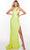 Alyce Paris 61393 - Asymmetrical Cutout Prom Dress Special Occasion Dress 000 / Lemon Lime