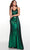 Alyce Paris 61428 - Metallic V-Neck Evening Dress Evening Dresses 000 / Emerald