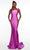 Alyce Paris 61448 - One Shoulder Cutout Evening Dress Evening Dresses 000 / Neon Purple