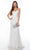 Alyce Paris - 7051 Cowl Neck Minimalist White Gown Wedding Dresses