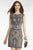 Alyce Paris Embellished Sheath Dress in Steel Grey/Pink 5765 CCSALE 8 / Steel Grey/Pink