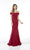 Alyce Paris - Off Shoulder Jersey Mermaid Evening Gown 60294 - 2 pcs Navy in Size 4 and 10 and 1 pc Black in Size 8 Available CCSALE 8 / Wine