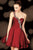 Alyce Paris Single Strap Sweetheart Mini Cocktail Dress 4403 - 1 pc Wine In Size 0 Available CCSALE 0 / Wine