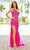 Amarra 87166 - One Sleeve Heat Stone Long Dress Prom Dresses 00 / Bright Fuchsia