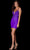 Amarra 87298 - Sleeveless Deep V-neckline Short Dress Special Occasion Dress 00 / Purple