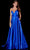 Amarra 87325 - Spaghetti Strap A-Line Evening Gown Special Occasion Dress 00 / Royal Blue