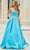 Amarra 87333 - Strapless Straight Across Neck Prom Dress Special Occasion Dress 00 / Turquoise