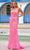 Amarra 88593 - Geometric Sequined Prom Gown Special Occasion Dress 00 / Neon Pink