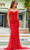 Amarra 88628 - Leaf Lace Embellished Sleeveless Prom Gown Special Occasion Dress 00 / Red