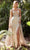 Andrea and Leo A1169 - Sleeveless Sweetheart Neck Evening Gown Prom Dresses 2 / Champagne Gold