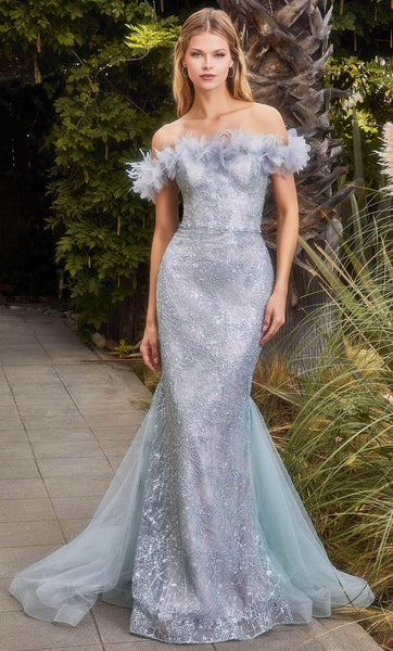 Andrea and Leo A1173 Diamond Ombre Long Sleeve Gown