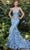 Andrea and Leo - Appliqued V-Neck Evening Gown A1116 Evening Dresses 2 / Dusty Blue