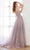 Andrea and Leo - Embellished V Neck Prom Gown A0850 - 2 pc Blush-Mauve In Size 2 and 4 Available CCSALE