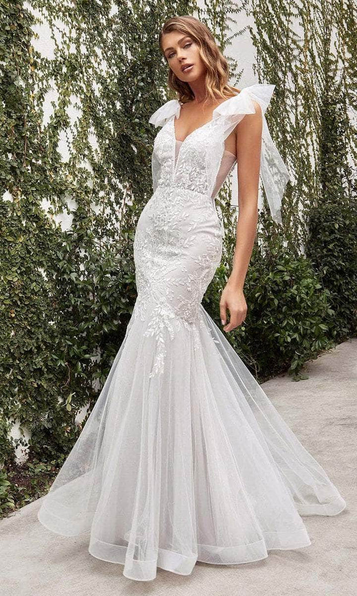 Andrea and Leo - V-Neck Embroidered Wedding Gown A1039W - 1 pc Off White in Size 6 Available CCSALE 6 / Off White