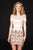 Angela & Alison - 82009 Two-Piece Sequin Fringed Off Shoulder Dress Party Dresses 0 / Champagne